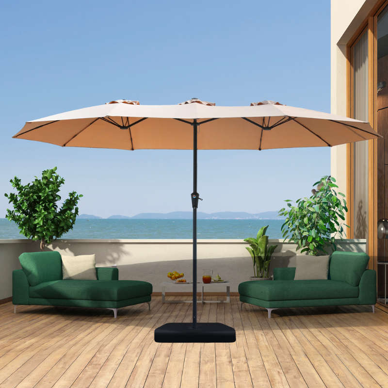 Outdoor Patio Umbrella with Three Tops