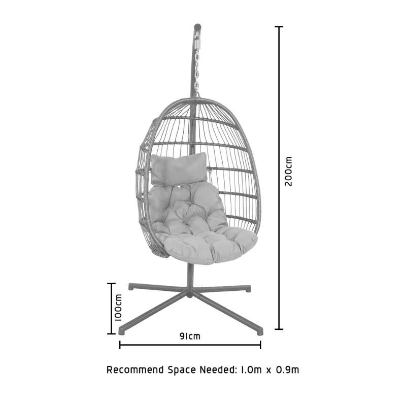Georgia Single Hanging Chair with Stand