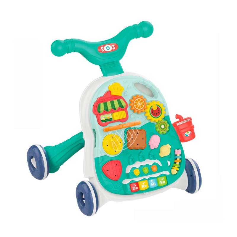 2-in-1 Baby Learning Music Walker with Activity Table