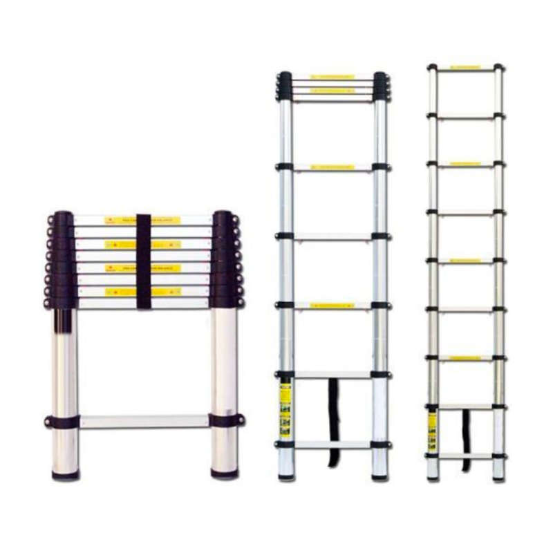 Outdoor Aluminum Compact Ladder  Heavy Duty Folding Telescopic Ladder, 2.7M