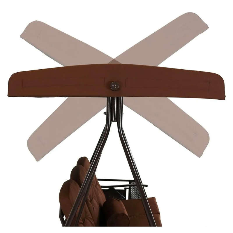 3 Seater Swing Bench Lounger with Tilt Canopy