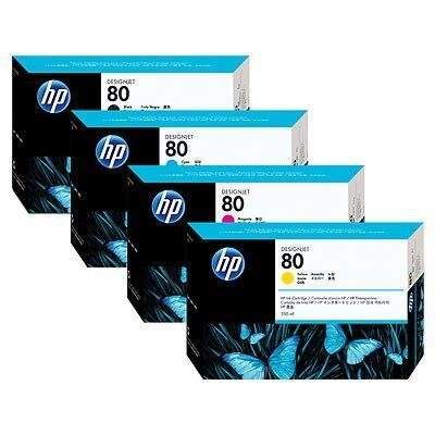 HP 80 Set Ink Original Cartridges for Designjet 1000 Series
