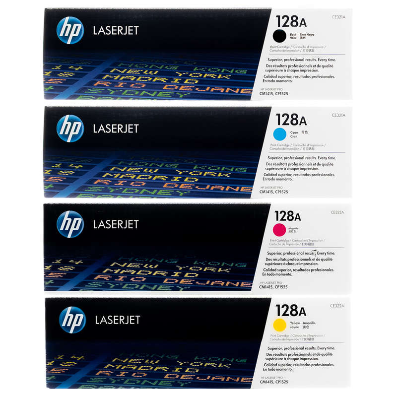 HP 128A Four Pack Black & Colors Original