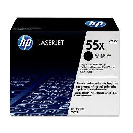 HP 55X Black Print Cartridge (12,500 pages) for HP 3015, Enterprise P3010, Pro M525 Printers