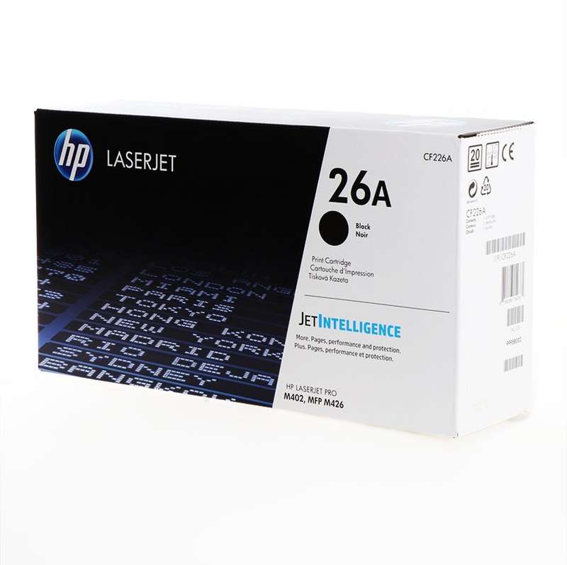 Genuine HP 26A Black Toner Cartridge (3,100 Pages) for HP Laserjet Pro M402d, Laserjet Pro M402dn...