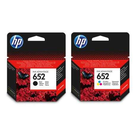 HP 652 Black and Tri Colour Original Ink Cartridge Dual Pack - H652MP