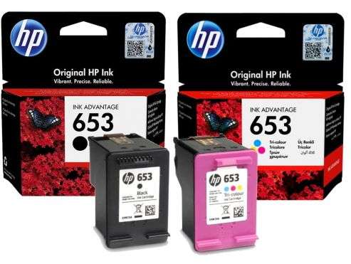 HP 653 Black and Tri-Colour Original Ink