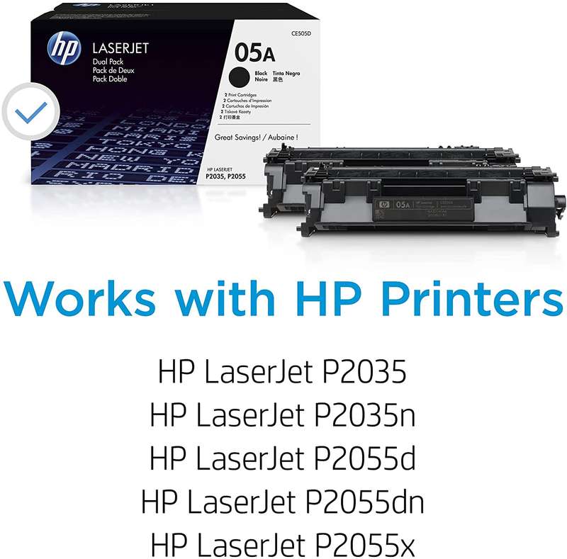 CE505D | HP 05A | Original HP Dual Pack Toner Cartridges  Black