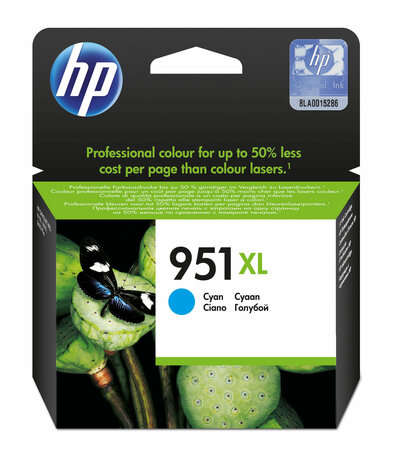 HP 951XL Cyan High Yield Printer Ink Cartridge Original