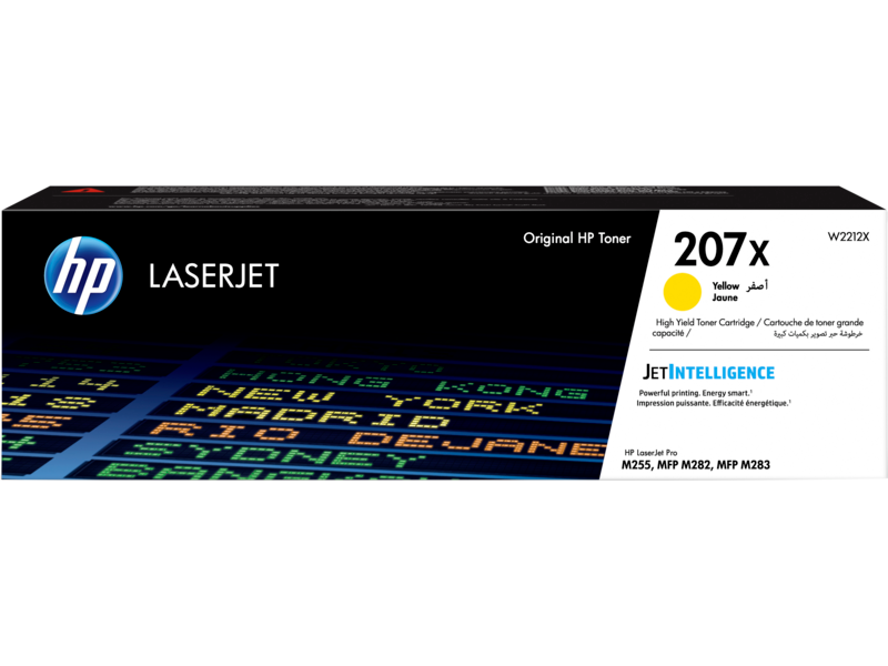 HP 207X Yellow Original High Yield Toner Cartridge - W2212X