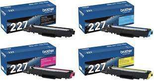 Brother Genuine TN227BK, TN227C, TN227M, TN227Y High Yield  Toner Cartridge Set
