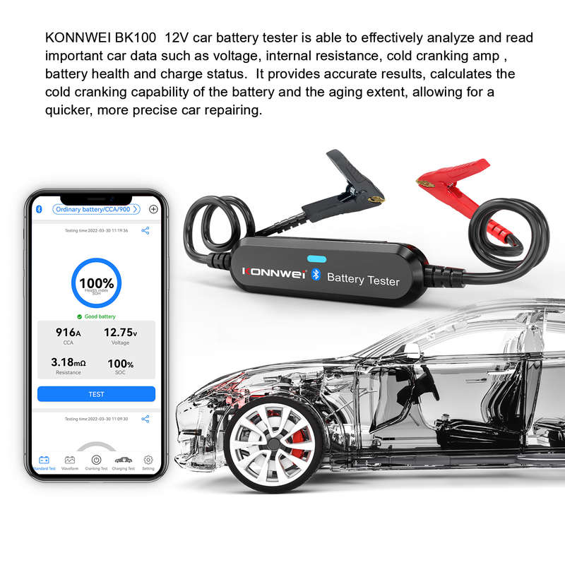 Wireless BT Car battery tester