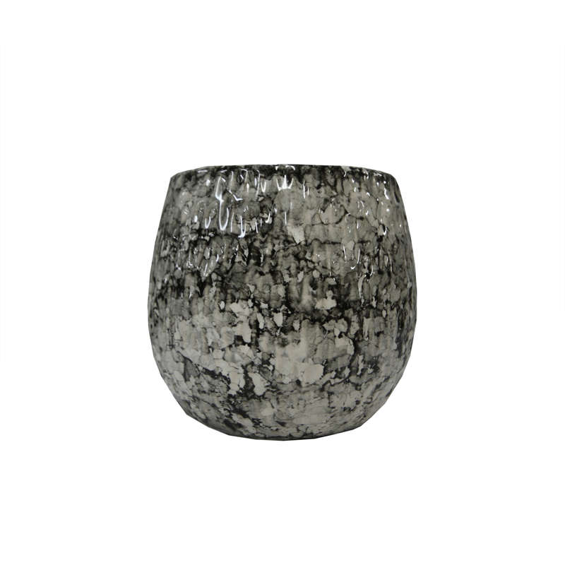 Grey Spotted Ceramic Pot