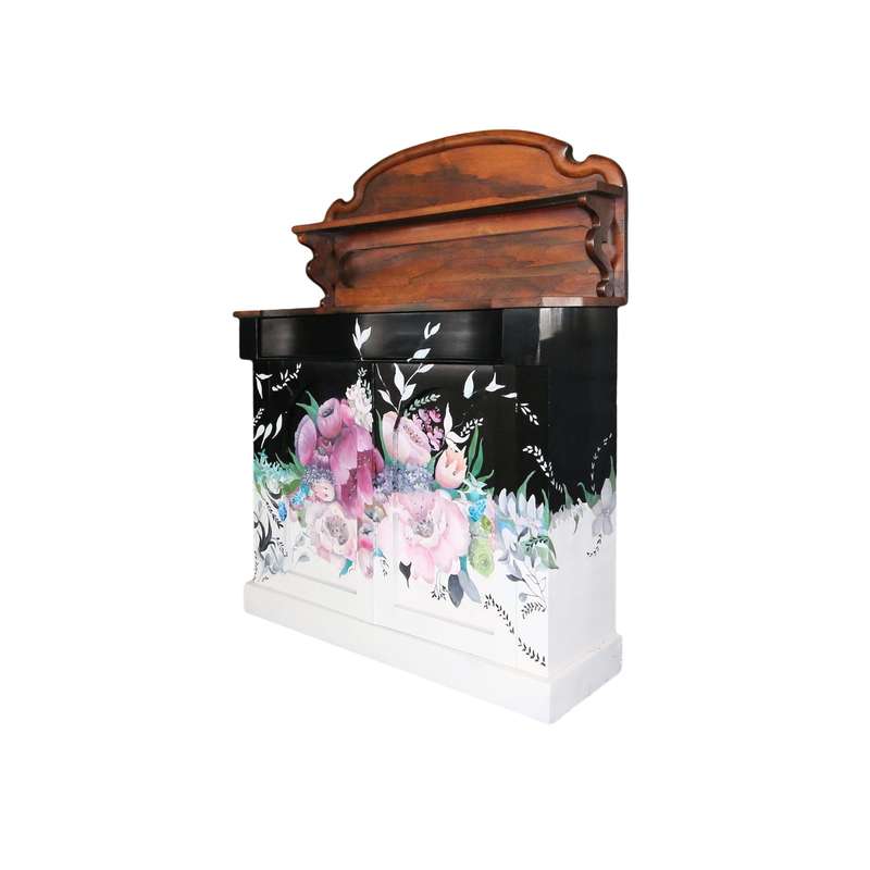 Mahogany Floral Victorian Chiffonier