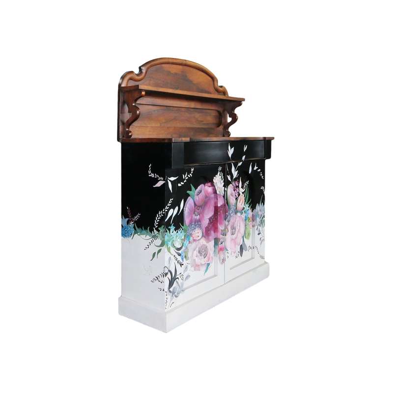 Mahogany Floral Victorian Chiffonier