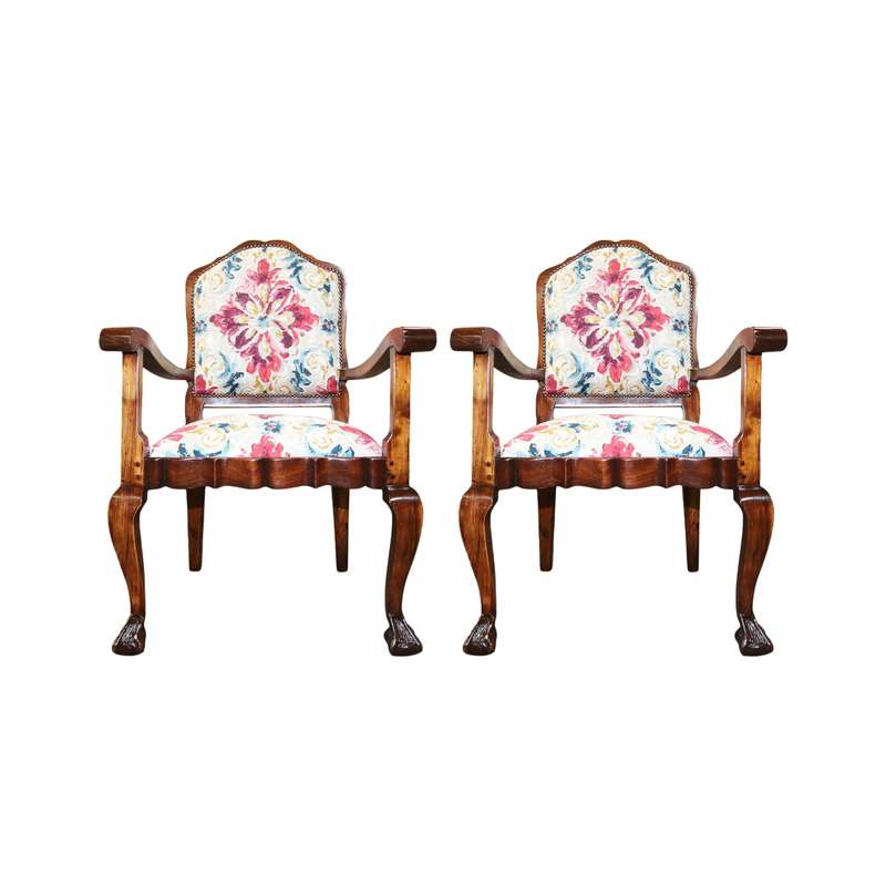 Antique Imbuia Ball and Claw Chairs