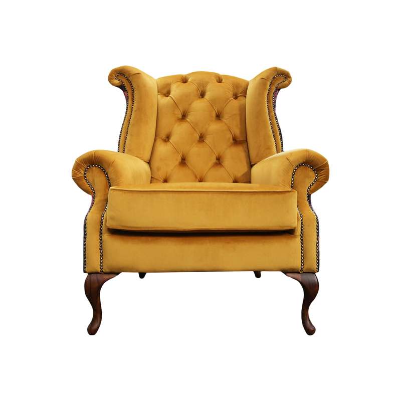Floral Chippendale style Wingback Chair