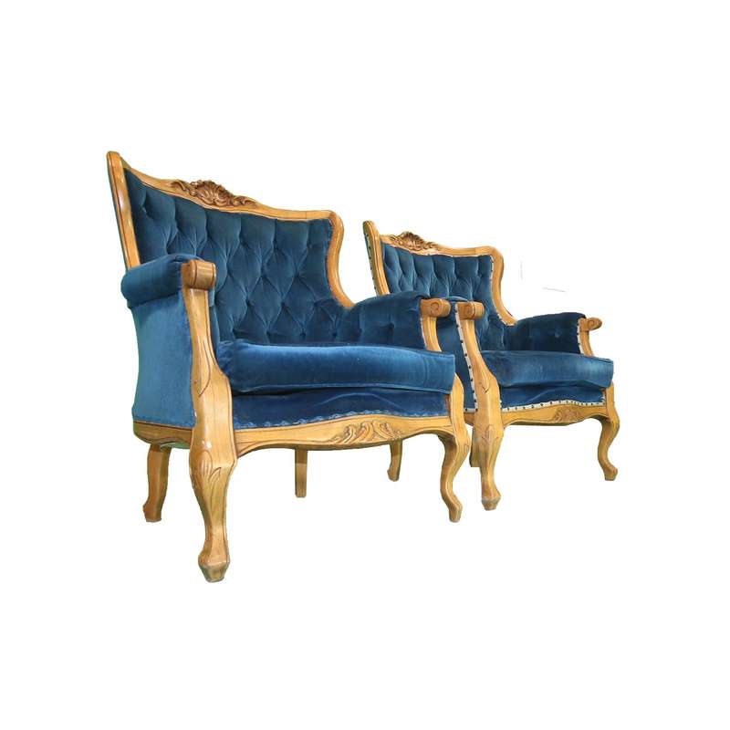 Victorian Beech Wood Armchairs