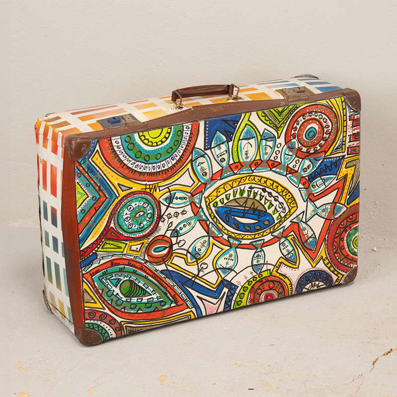 Doodle Art Suitcase
