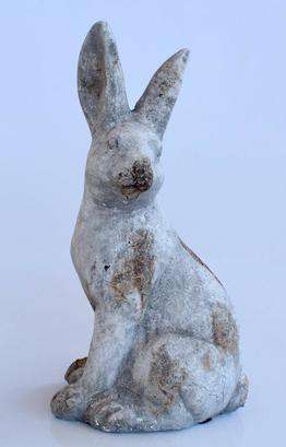 Sitting Cement Bunny