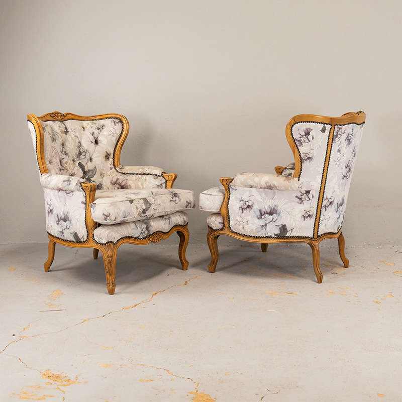 Walnut Victorian Armchairs