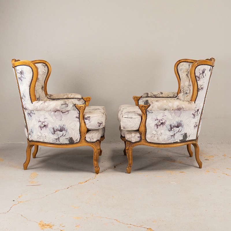 Walnut Victorian Armchairs