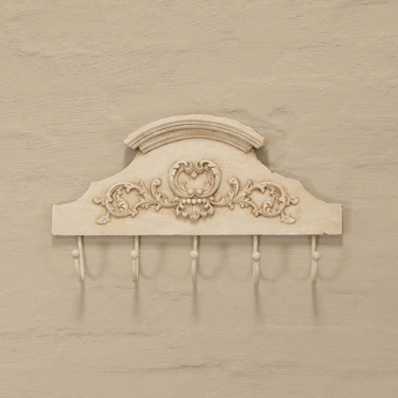 Grey Arched Wall Hanger with 5 Hooks