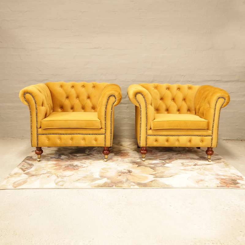 Lady Chesterfields in Mustard