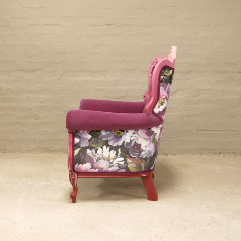 Victorian Chairs Purple Floral