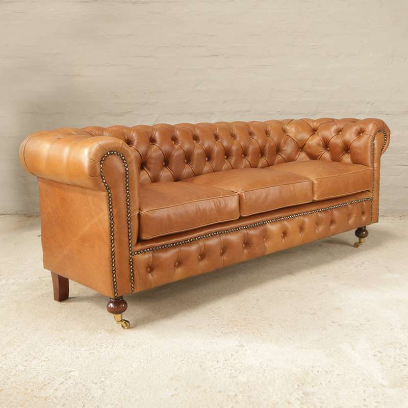 Ladies Chesterfield in Full Hide Leather