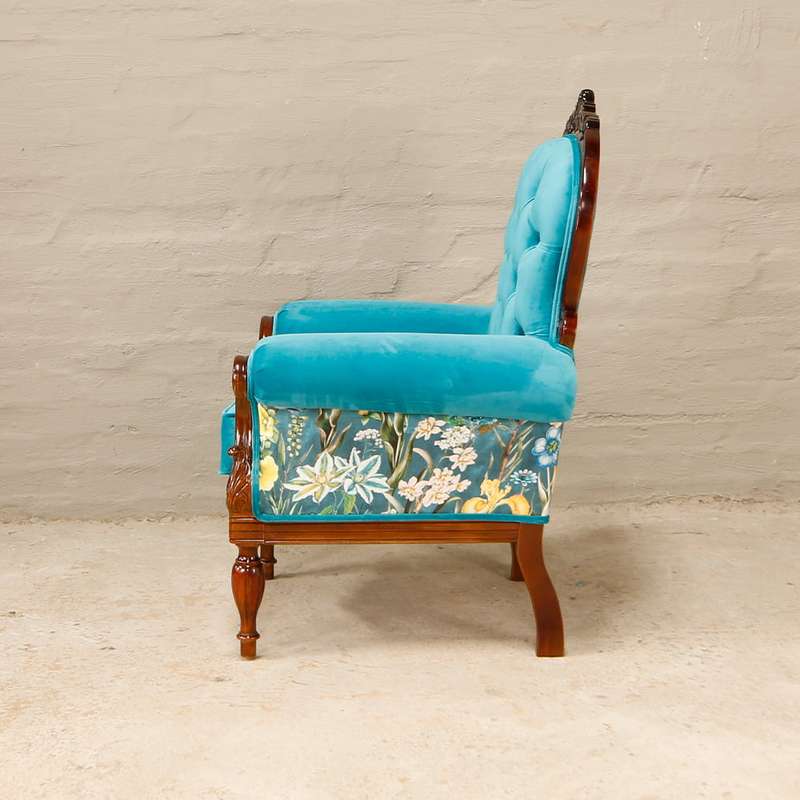 Victorian carved Armchairs