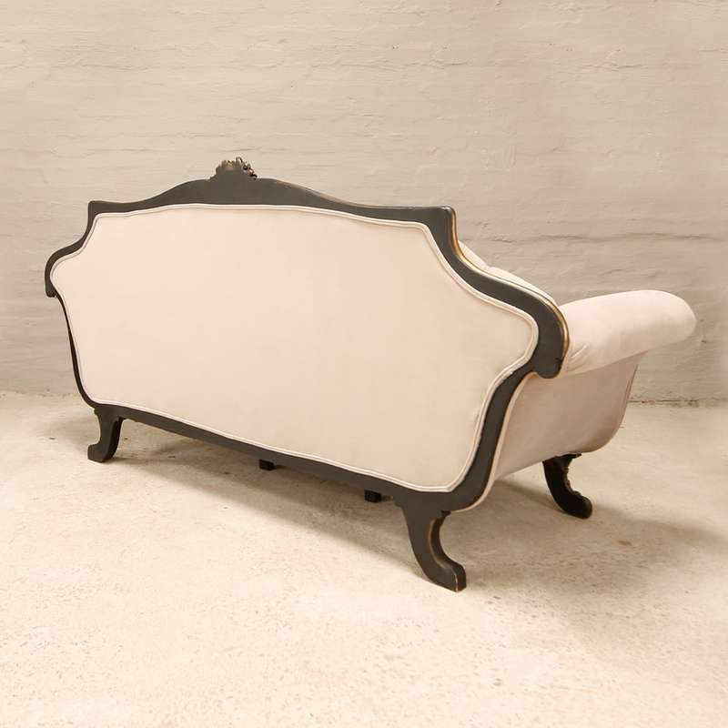 Victorian carved 3 Seater Sofa with velvet