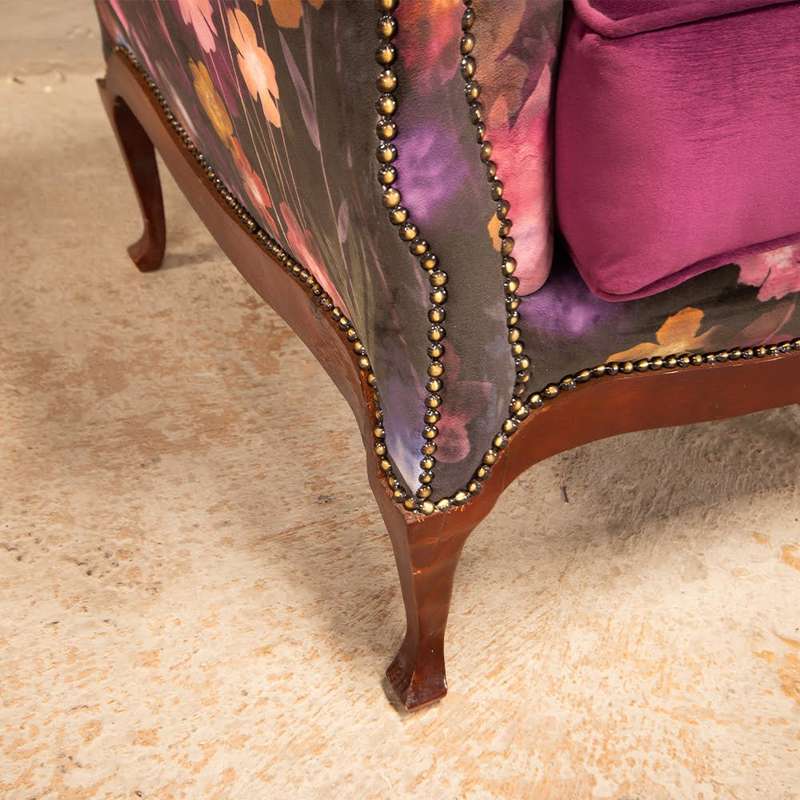 Queen Anne Floral Arm Chairs