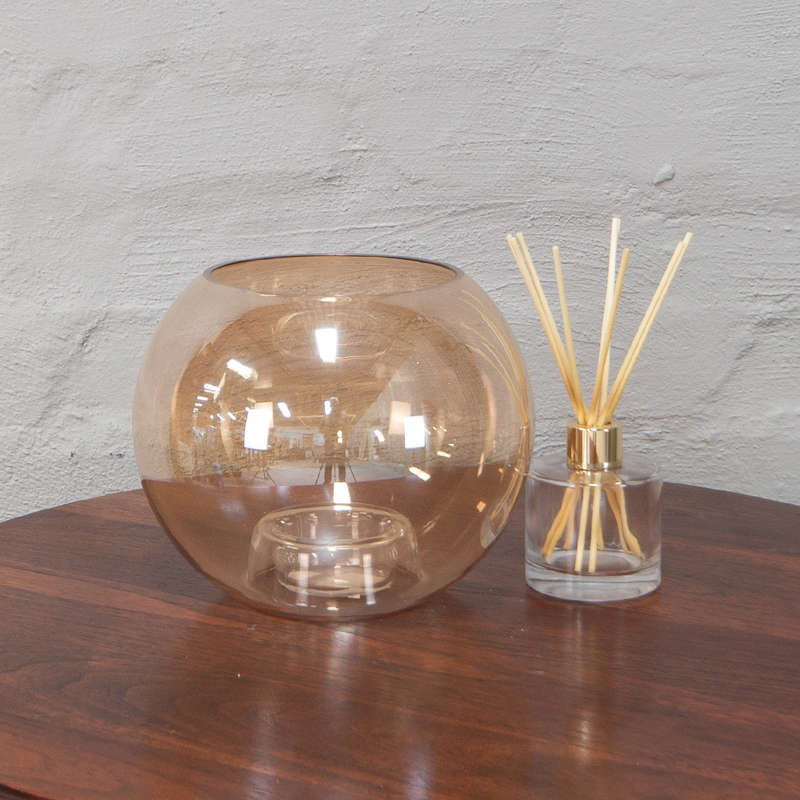Amber Ball Vase