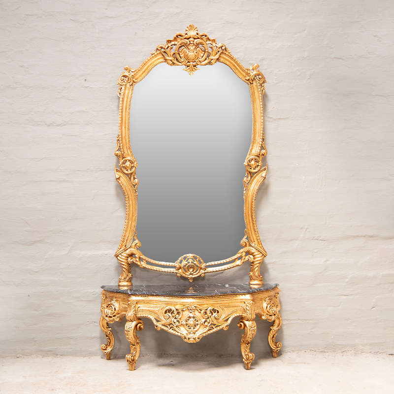 Gilded carved Console