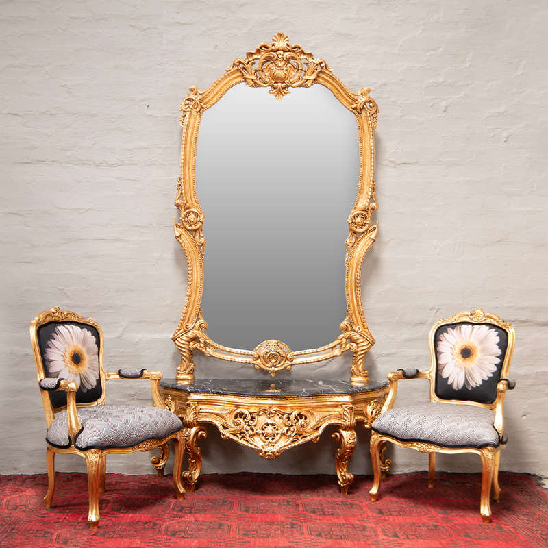 Gilded carved Console