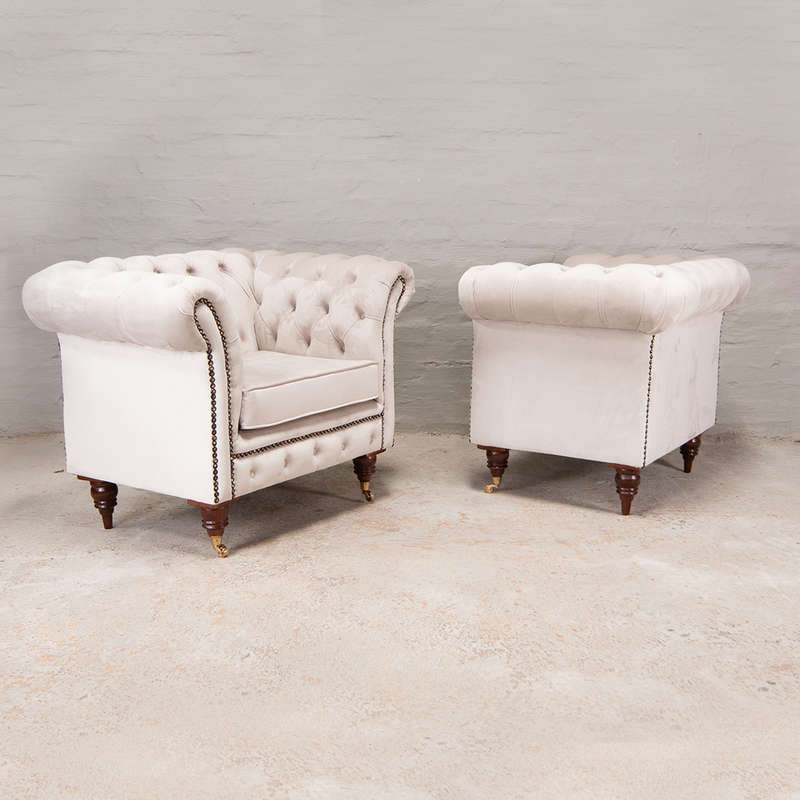 Lady Chesterfield Chairs in Velvet