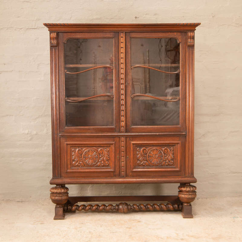 Antique Barley Twist Bookcase