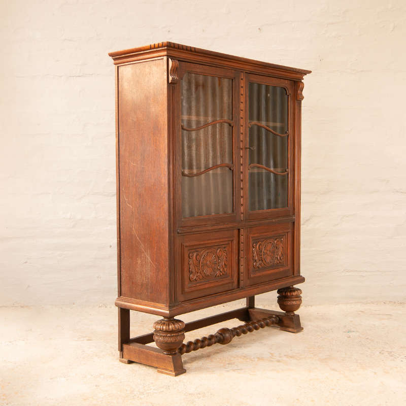 Antique Barley Twist Bookcase