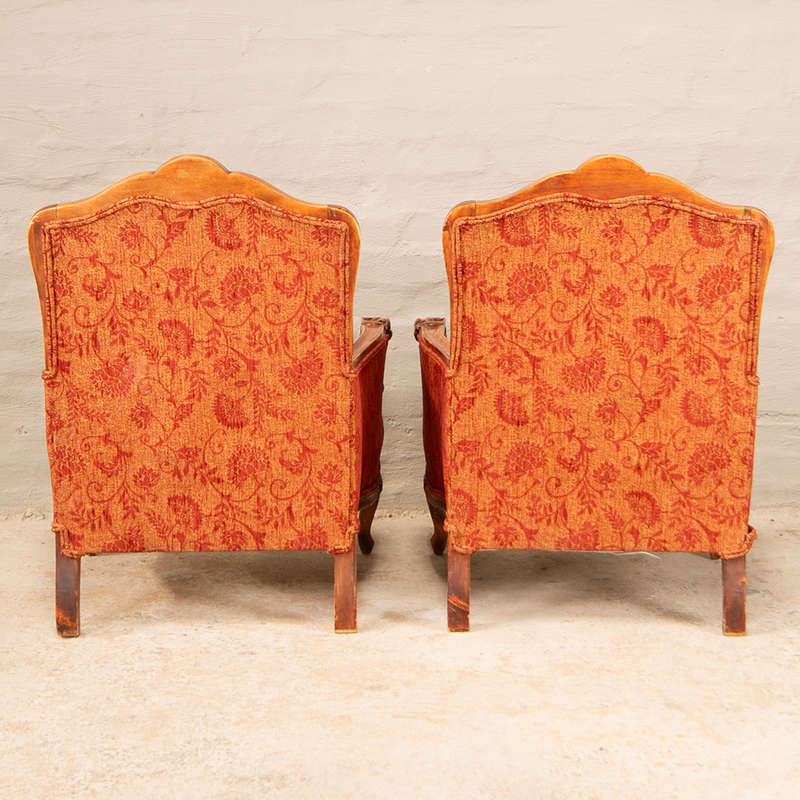 Continental Carved Armchairs