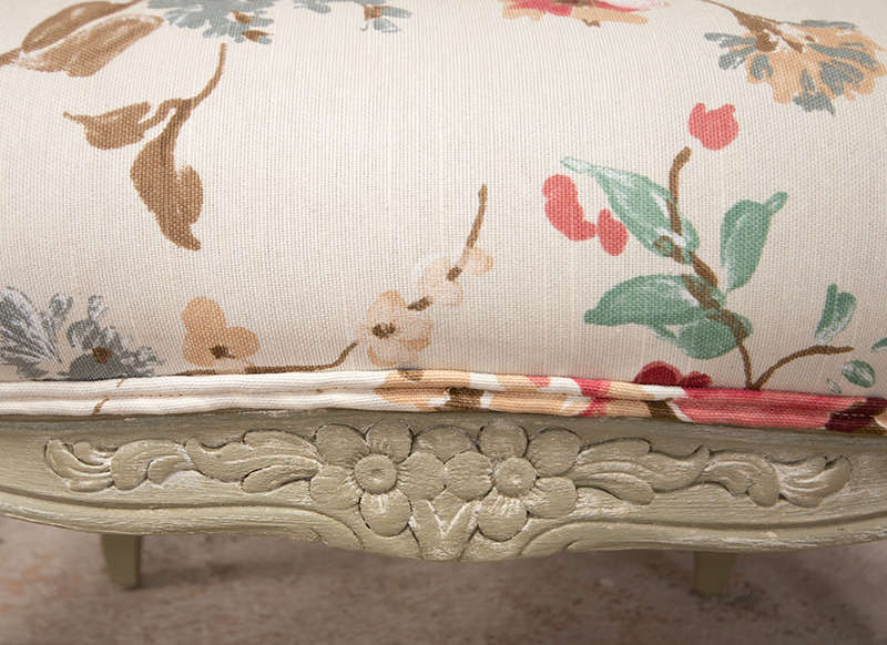 French Chair with Ottoman