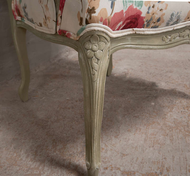 French Chair with Ottoman