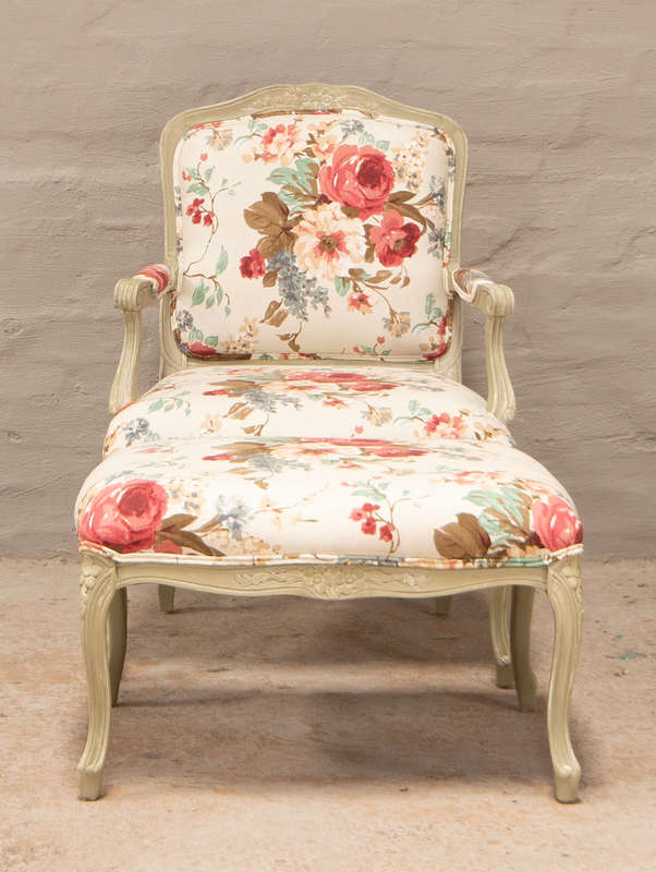 French Chair with Ottoman