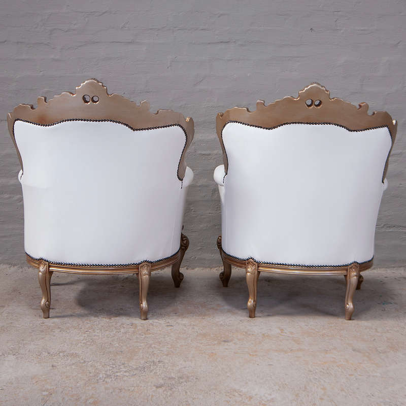 Italian Leather Armchairs