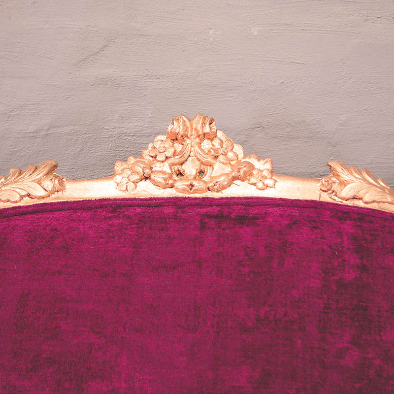 Pink Velvet Settee