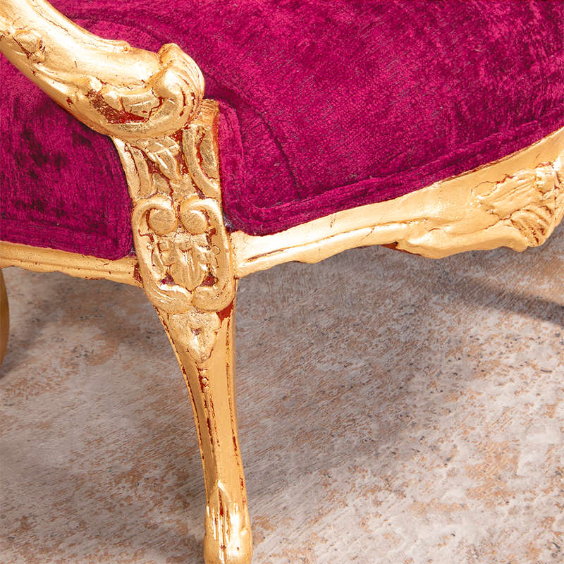 Pink Velvet Settee