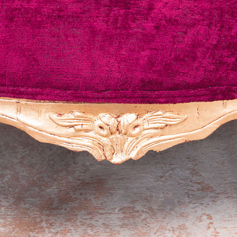 Pink Velvet Settee