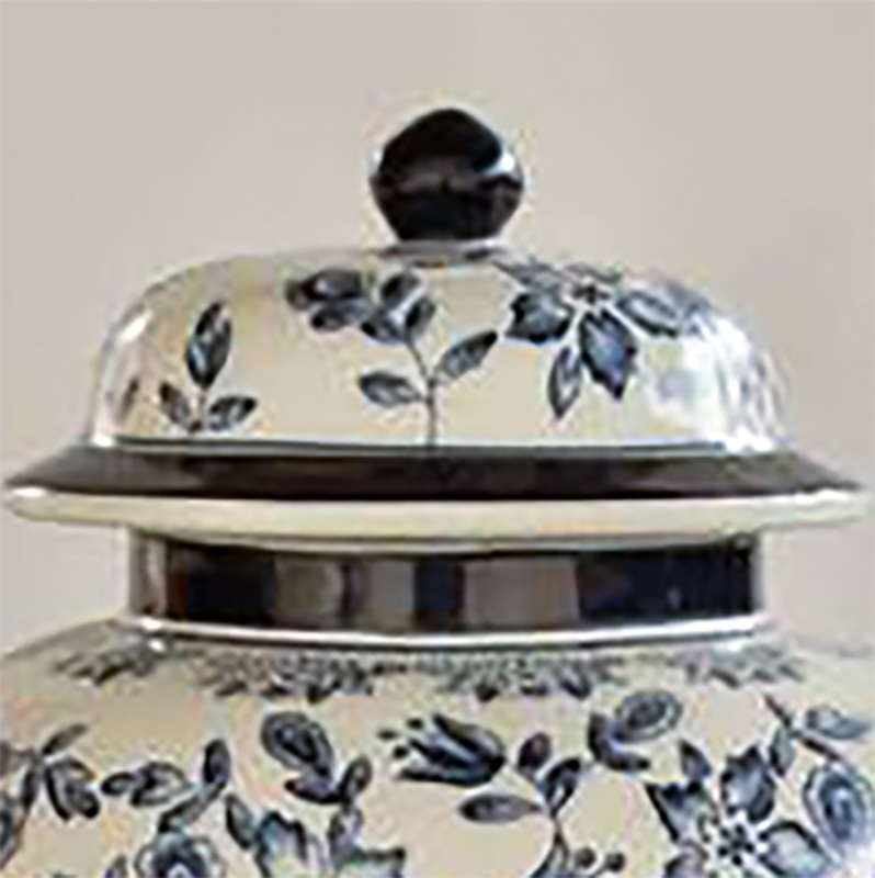 Blue Flower Ginger Jar