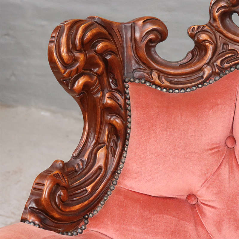 Heavily carved Armchairs