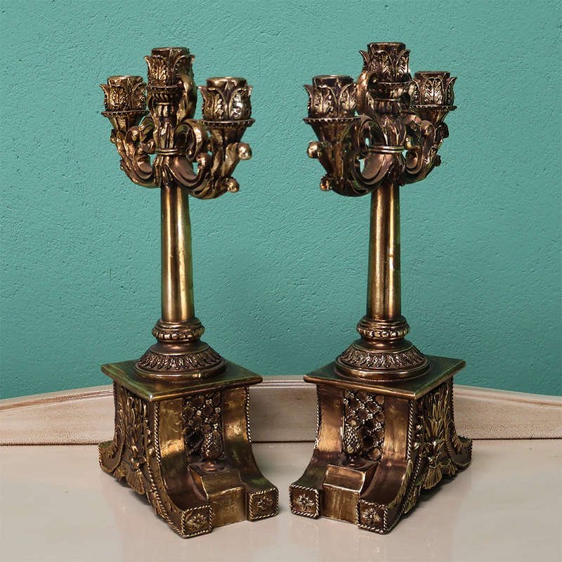Pair of Composition Candelabra